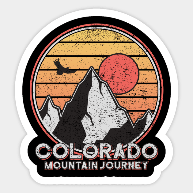 Vintage Colorado Mountain Journey Sticker by XOZ